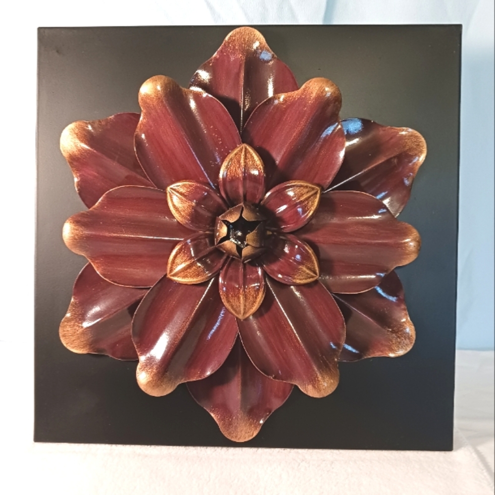 3D Flower Metal Wall Decor 13"×13"